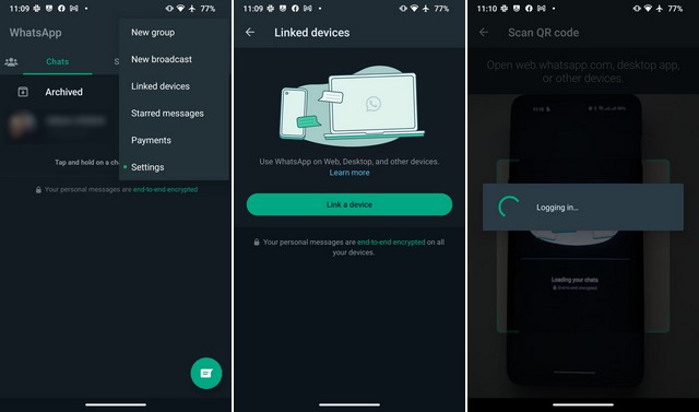 اربط حساب WhatsApp الخاص بك بهاتف آخر