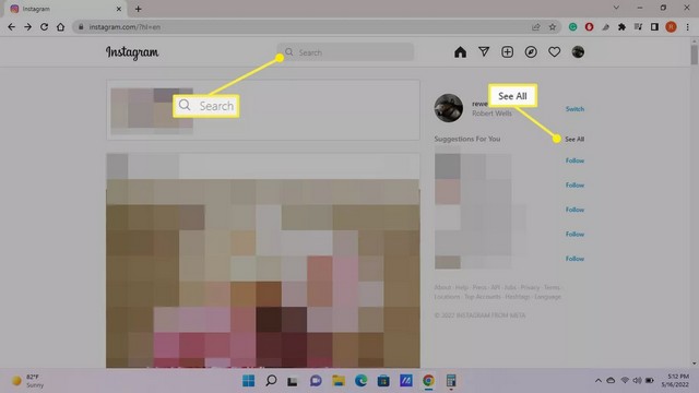 إدارة جهات الاتصال على موقع Instagram