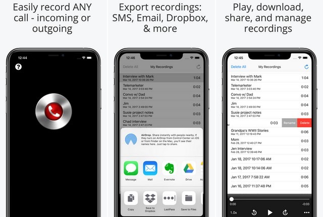 مسجل المكالمات لايت للآيفون