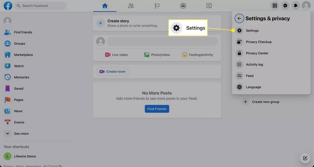 حدد الإعدادات