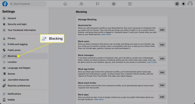 شاهد الملفات الشخصية المحظورة على Facebook