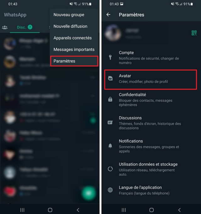 قم بإنشاء صورة رمزية على WhatsApp