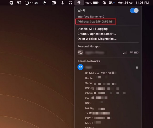 كيفية البحث عن عنوان Mac الخاص بك