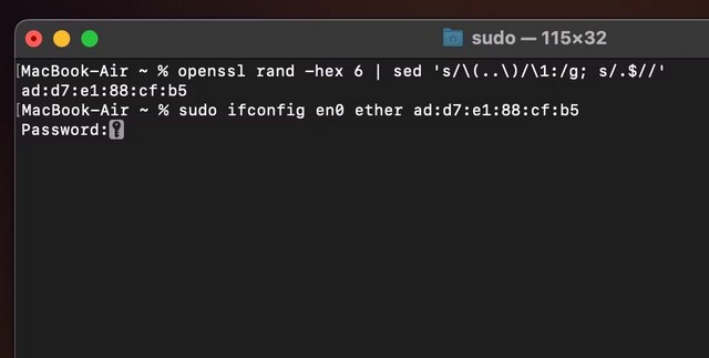 قم بتغيير عنوان MAC الخاص بجهاز Mac