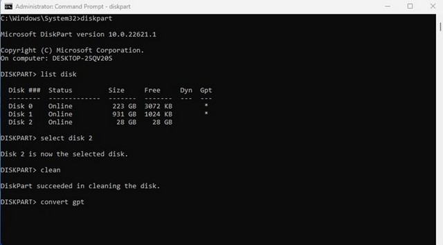 قم بتشغيل أمر تحويل GPT