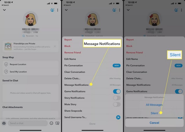حظر الأشخاص على Snapchat