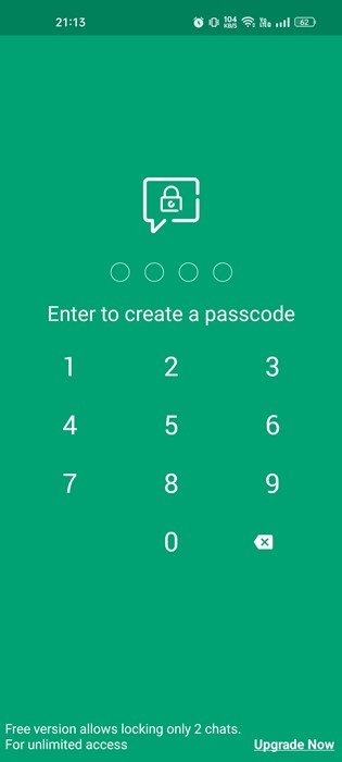 قفل محادثاتك على WhatsApp