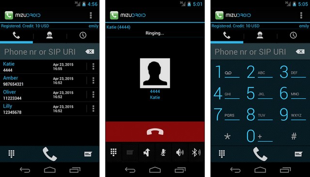 الهاتف الرقمي MizuDroid SIP VOIP