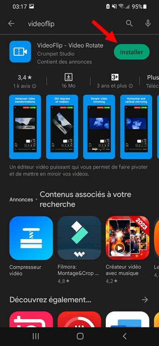 قم بتثبيت تطبيق VideoFlip