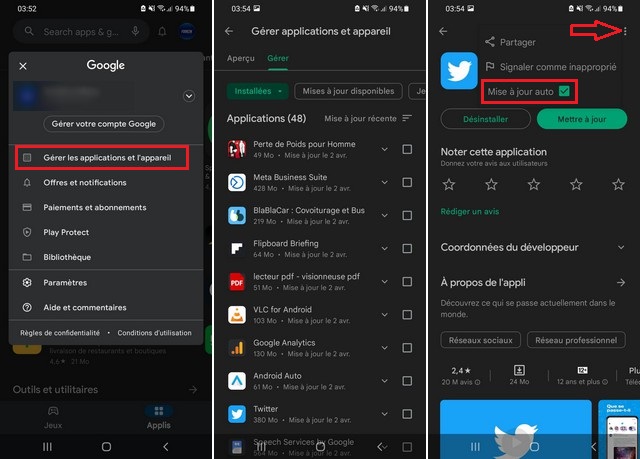 تعطيل التحديثات التلقائية لتطبيقات معينة