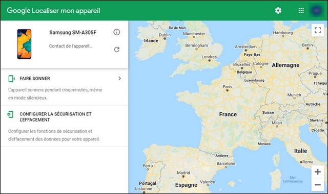 خدمة العثور على جهازي من Google