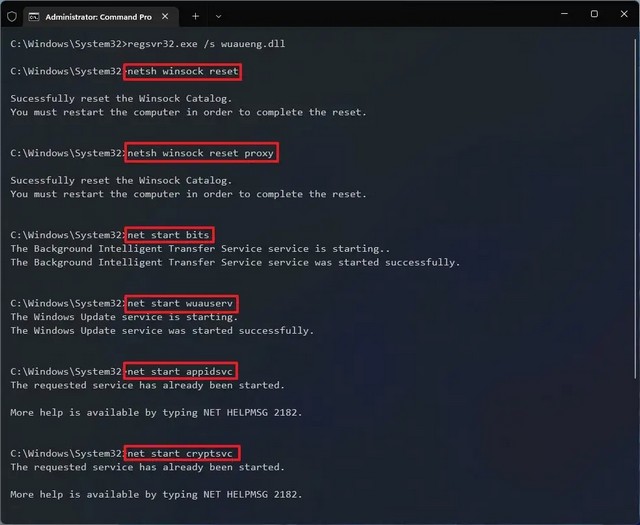 إعادة ضبط تكوينات الشبكة
