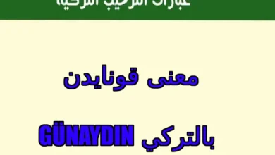 معنى قونايدن Günaydın