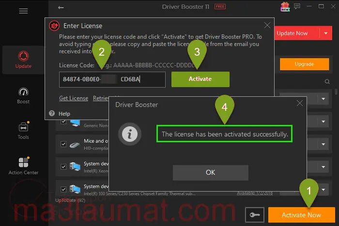 سيريال قانوني لتفعيل IObit Driver Booster 11 PRO